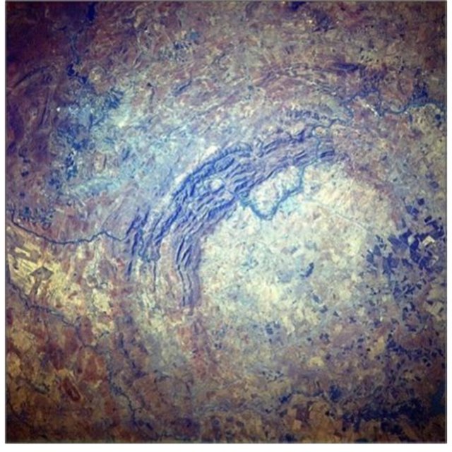 NASA-photo satelitte du Dome de Vredefort-