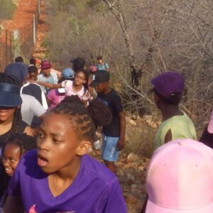 hiking group black kids up firebreak