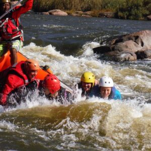 rafting james flying group faces
