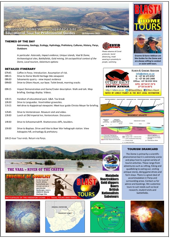 school educational itinerary for a dome day